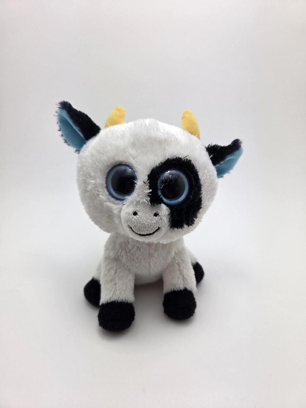Ty Beanie Boo “Daisy” the Adorable Cow - No Tag - Cracked Eye (6 inch)